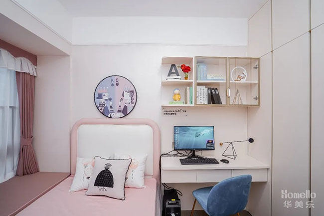 108㎡三居，設(shè)計橫廳實木一體柜，體驗簡約實用的奶油風(fēng)生活